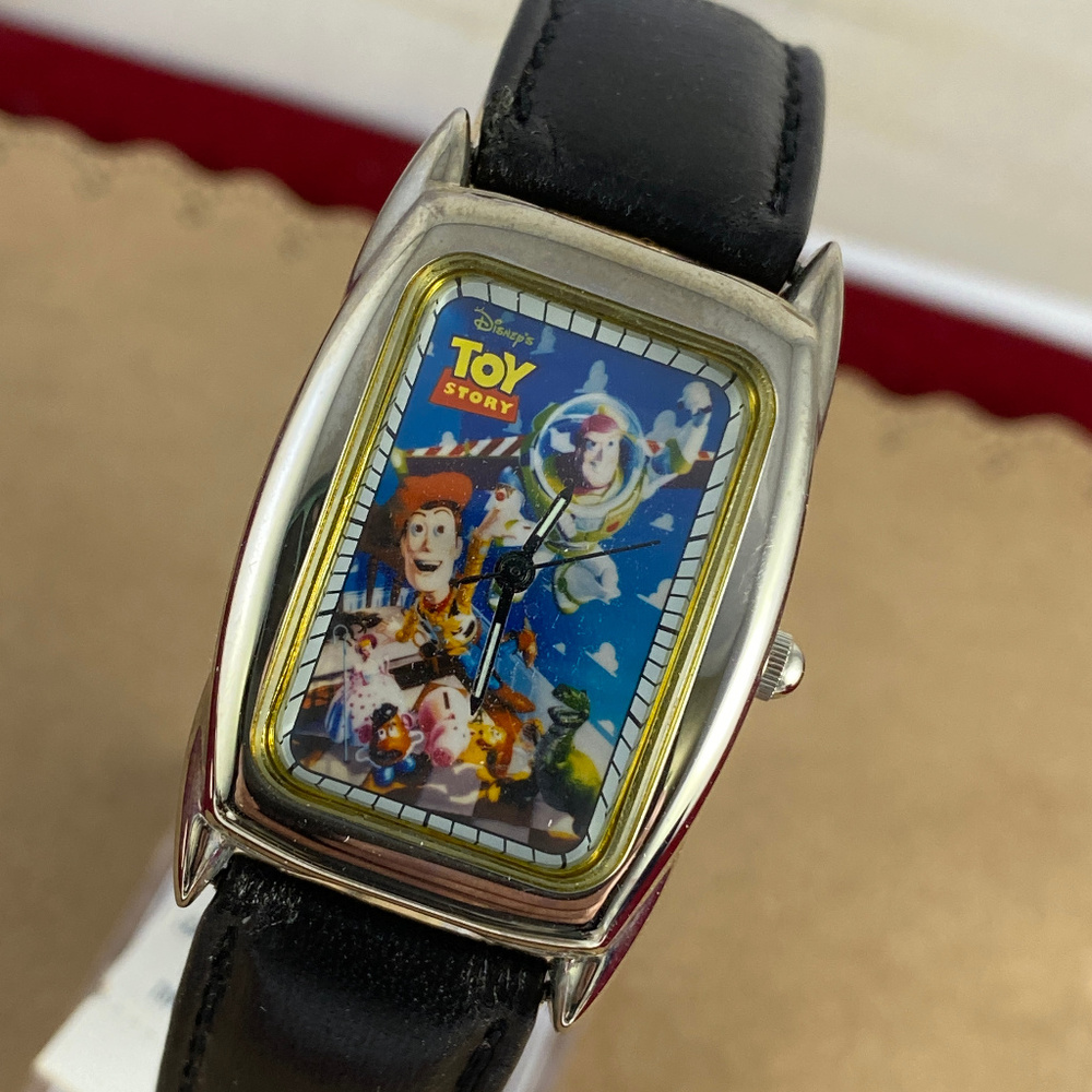 Vintage Toy Story Pixar Disney Watch Black Leather